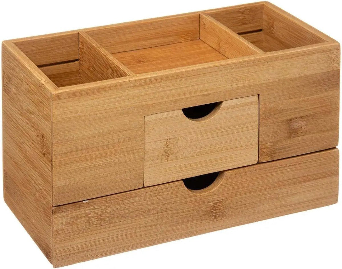 5Five make-up en sieraden organizer van bamboe – 2 lades en 3 vakken