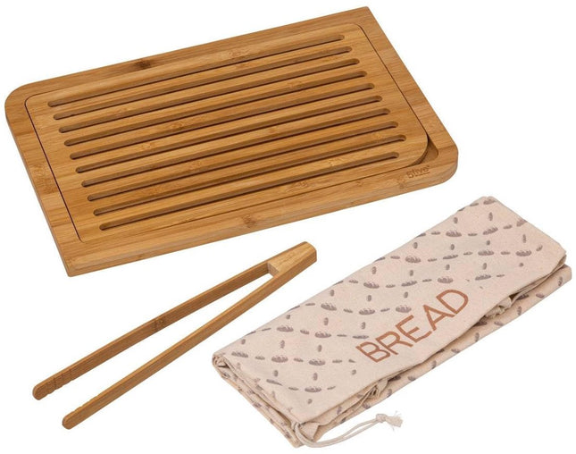 5Five broodsnijplank met accessoires – bamboe, 40 x 27 cm