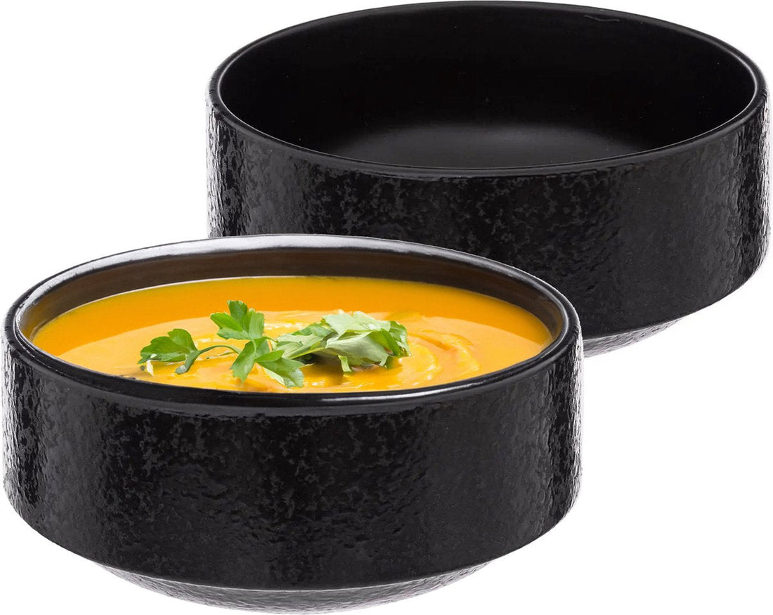 Secret de Gourmet soepkommen Loft, set van 2 – antraciet keramiek, 420 ml