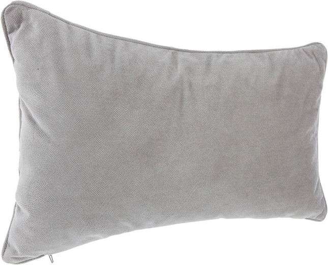 Atmosphera Bank / sierkussens huiskamer Sophia - 30 x 50 cm - Zilvergrijs - polyester - met rits