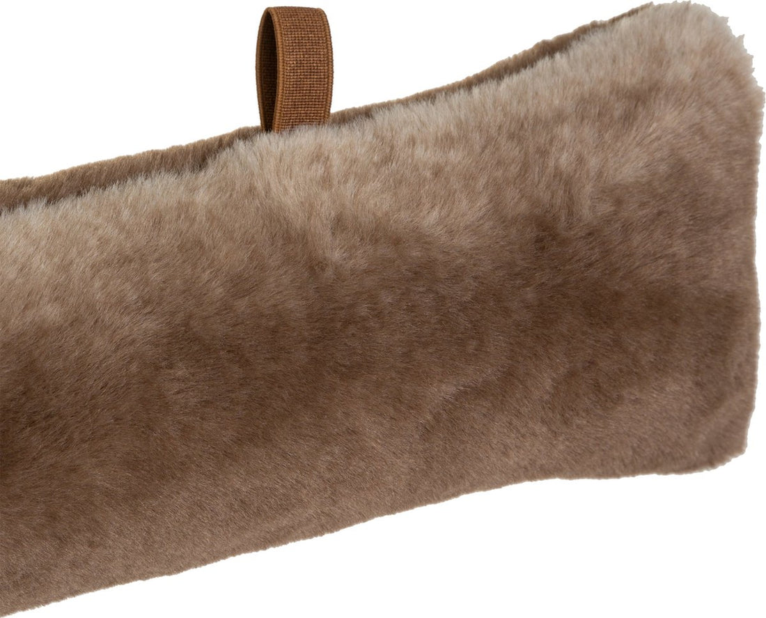 Atmosphera tochtstopper Grizzly van faux bont – bruin, 12 x 90 cm