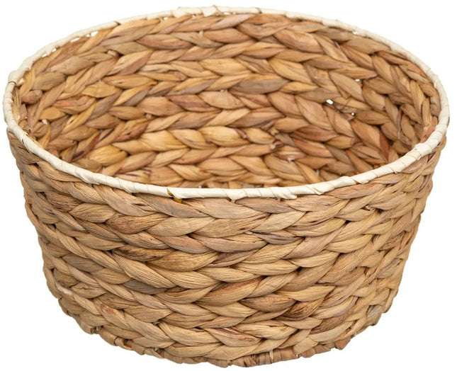 5Five rieten mandje rond – gevlochten opbergmand in naturel, 36 x 13 cm