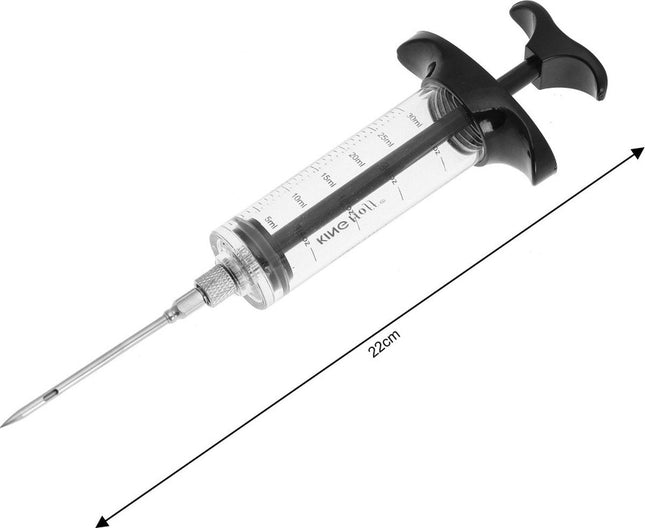 Kinghoff 3902 marinadespuit – injectiespuit voor vlees en fruit, 30 ml