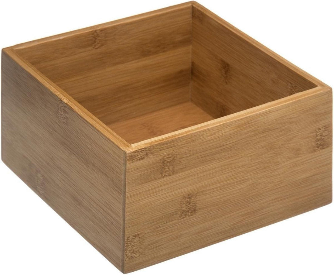 Sieraden / make-up houder / box 18 x 18 x 9, 5 cm van bamboe hout - Organizer