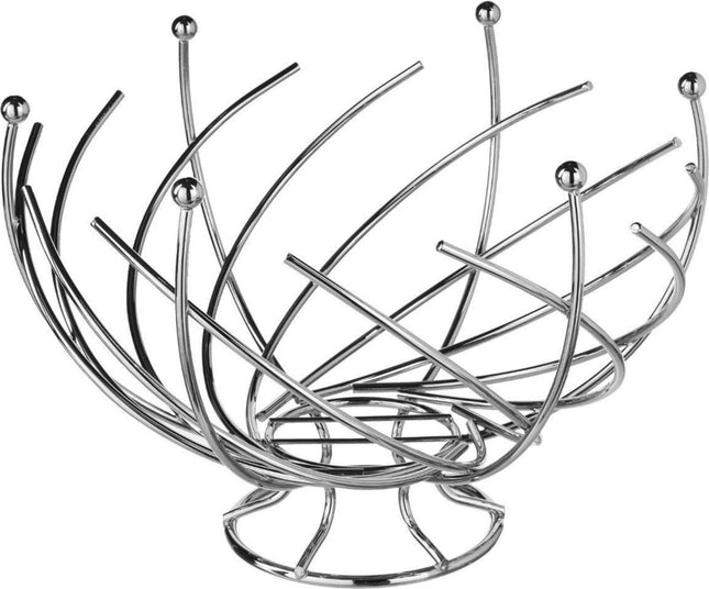 Atmosphera spiraalvormige fruitschaal van rvs – Ø 30 cm, 21,5 cm hoog