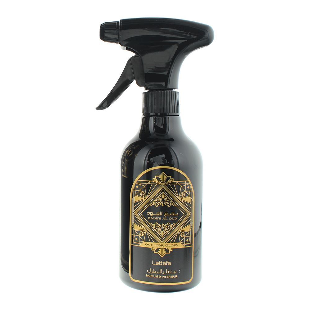 Lattafa Bade'e Al Oud room spray 450 ml – luchtverfrisser met agarhout – foto 3