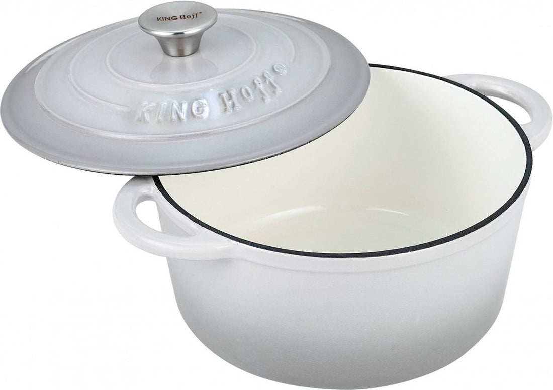 Kinghoff gietijzeren braadpan - Ø21 cm - 2,4 L - grijs - emaille