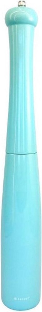 Kassel 93579 grote pepermolen blauw turquoise – rubberhout, 41,5 cm
