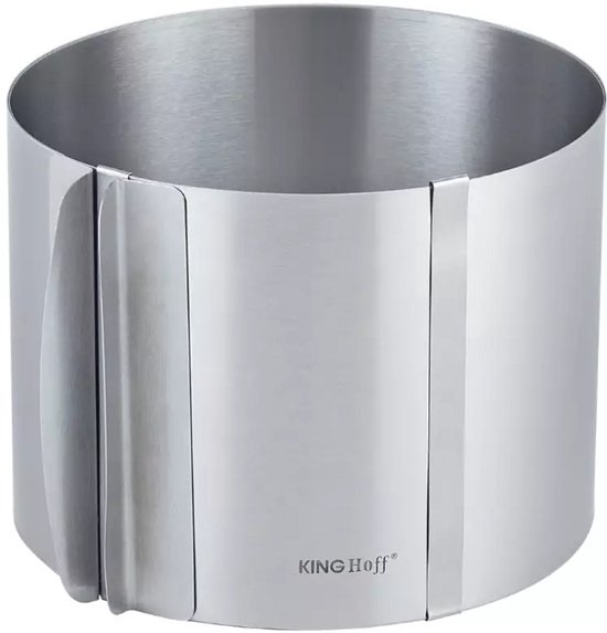 Kinghoff KH1792 verstelbare cake ring – RVS taartring, Ø 16 tot 30 cm