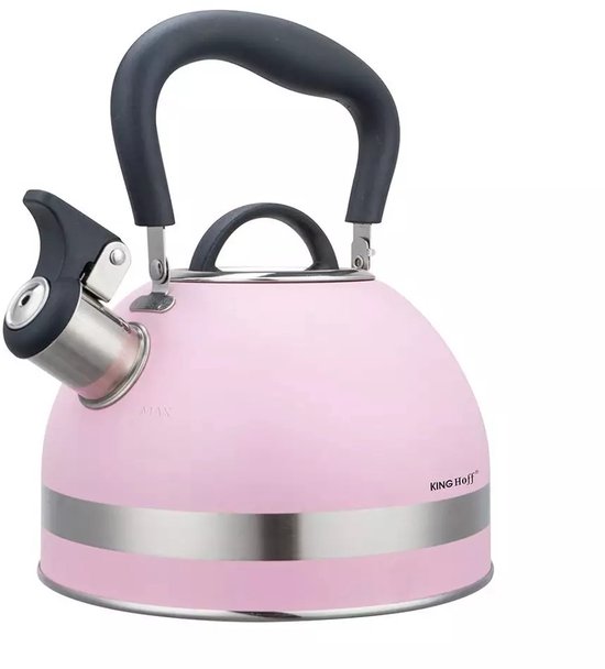 Kinghoff KH1856 Fluitketel - RVS - 1,8 Liter - Geschikt voor Alle Warmtebronnen (Incl. inductie) - Opvouwbaar Handvat