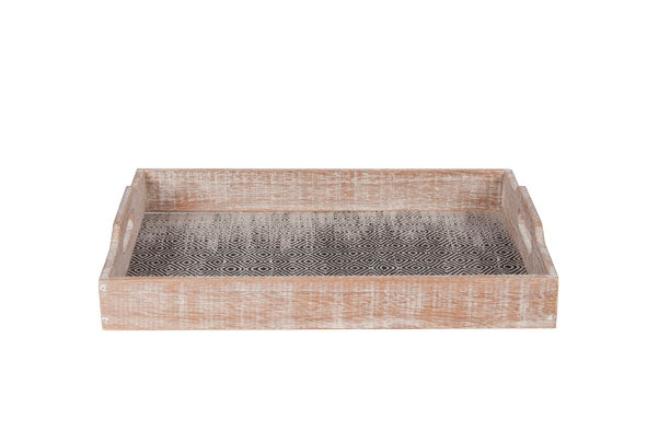Lot de 2 plateaux en bois « splash »