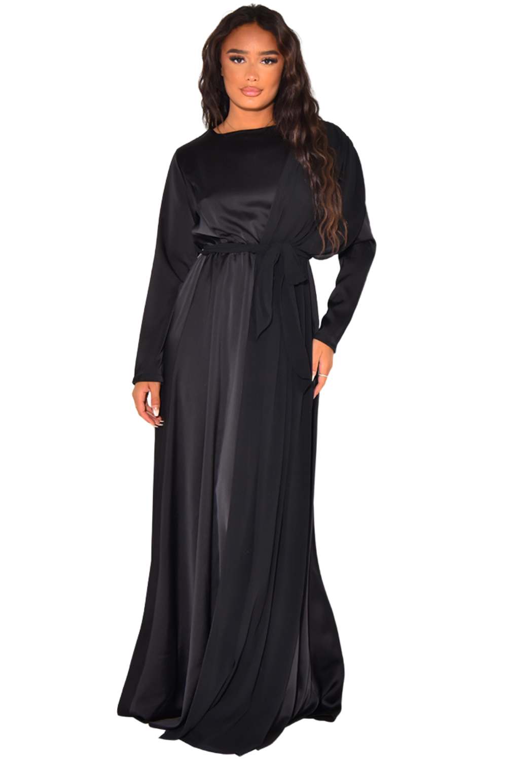 Emilia Dress – damesjurk in zwart, beige of turquoise, maat S tot L – foto 6
