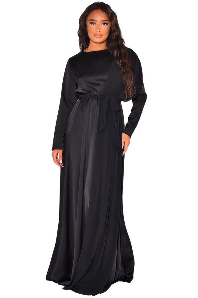 Emilia Dress – damesjurk in zwart, beige of turquoise, maat S tot L – foto 7