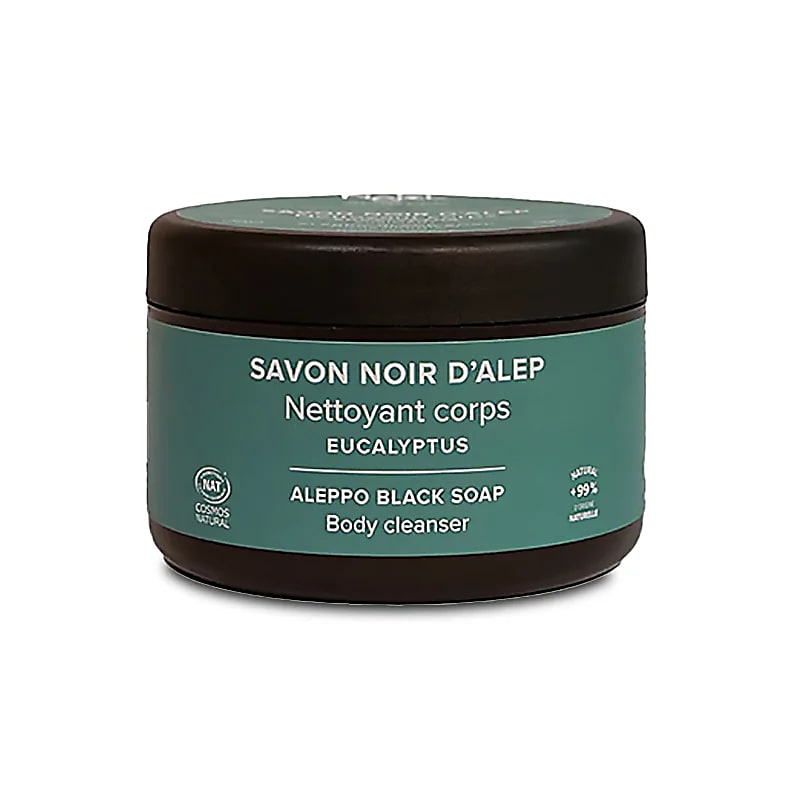 Aleppo black scrub soap eucalyptus