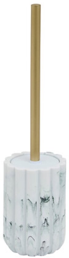 Badkamerset zeeppomp en toiletborstel – wit marmer, polyresin, 230 ml – foto 7