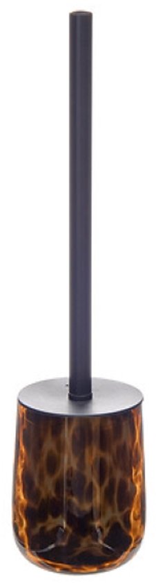 Dotty toiletborstel met houder – bruin glas, Ø 9,8 x 39 cm
