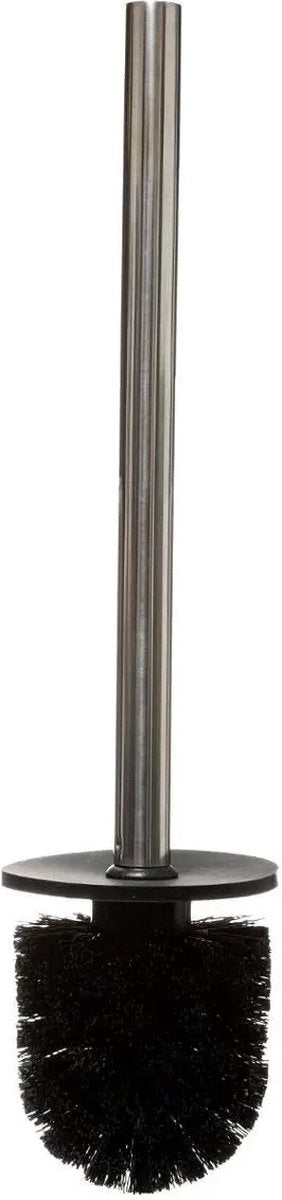 5Five - 2x WC- / toiletborstels met houder zwart polyresin 35, 5 cm