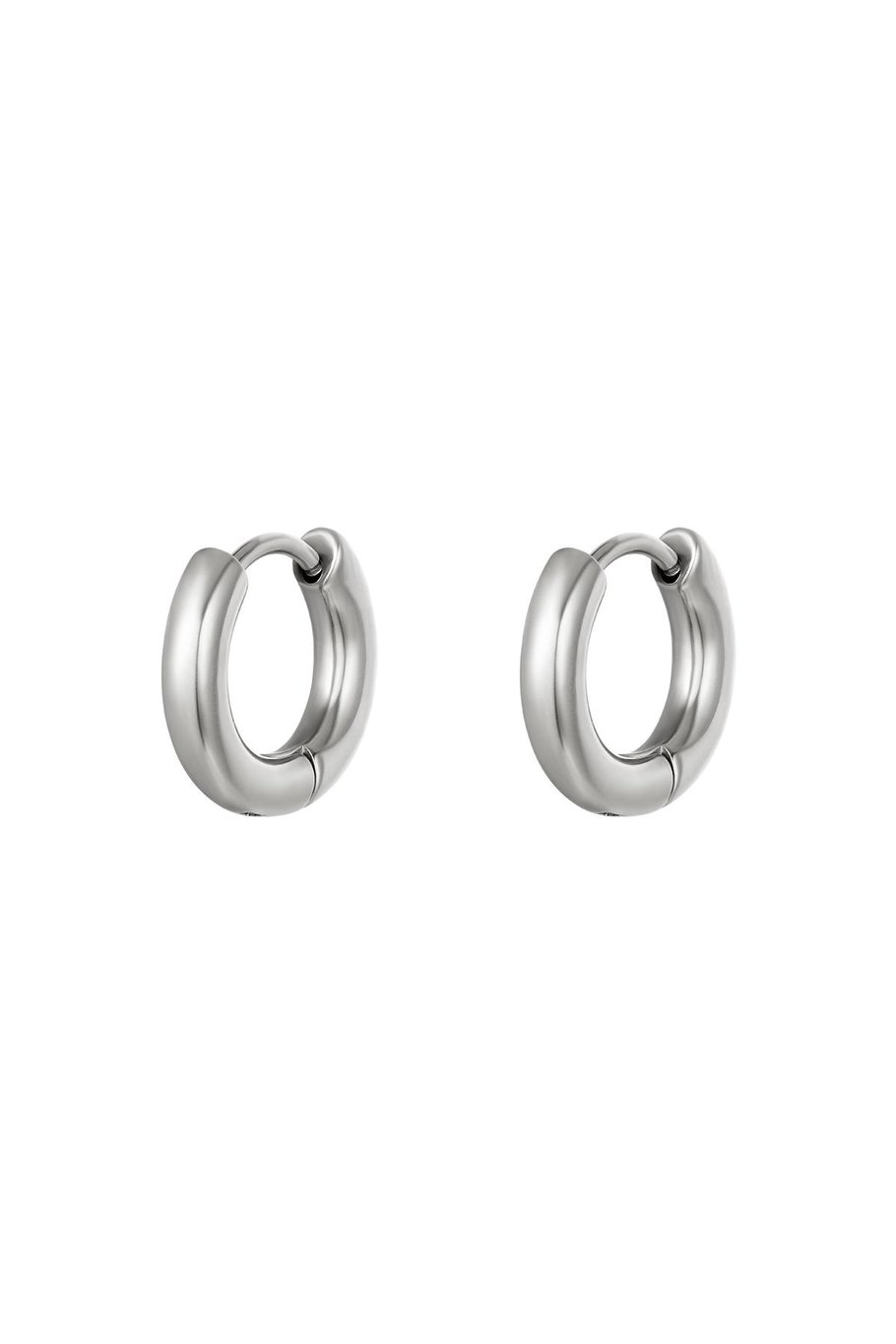 Mini oorbellen zilverkleur – basic, roestvrij staal, set van 2