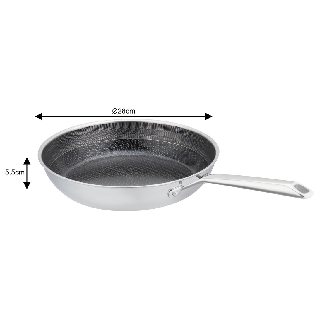 Vcasa keramische koekenpan 28 cm, PFAS-vrije antiaanbaklaag, tri-ply, Velora