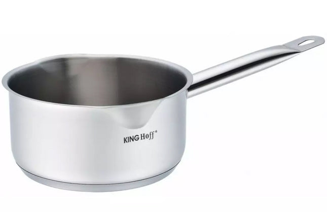 Kinghoff steelpan RVS 2,1 liter – sauspan Ø 18 cm met schenktuit