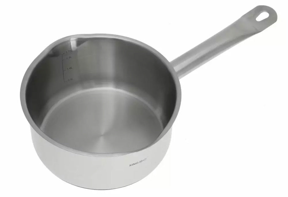 Kinghoff steelpan RVS 2,1 liter – sauspan Ø 18 cm met schenktuit – foto 2