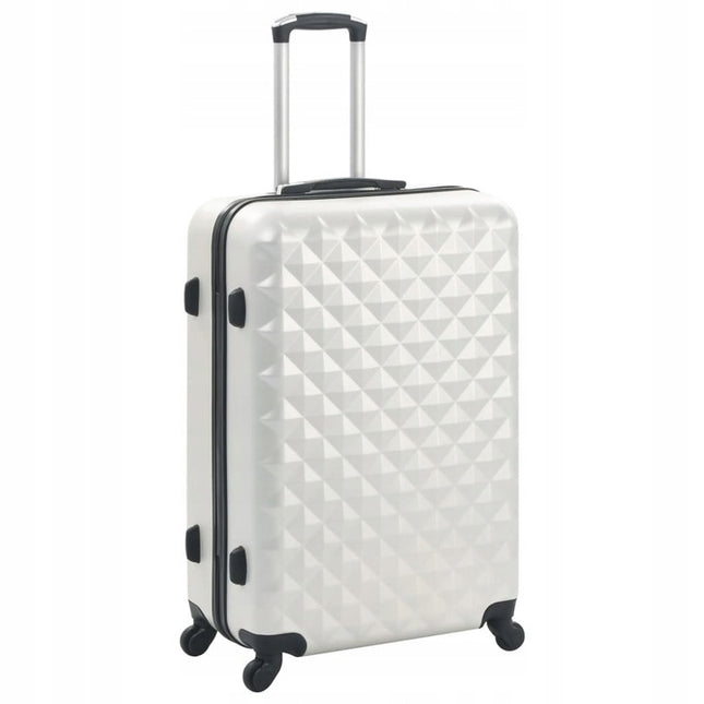 3-delige kofferset van hard ABS – dubbele 360° wielen, zwart of wit – foto 2