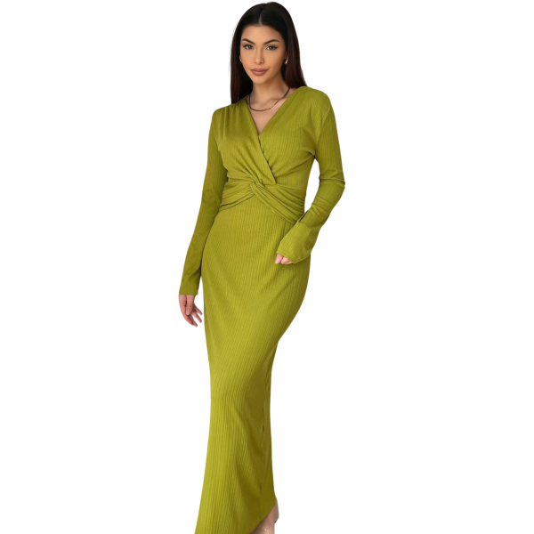 Reem Dress – damesjurk in beige of lime, maat S, M en L – foto 5
