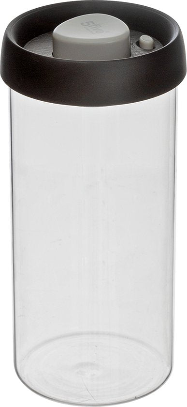 5Five vacuüm voorraadpot van glas met pomp in het deksel – 1 liter
