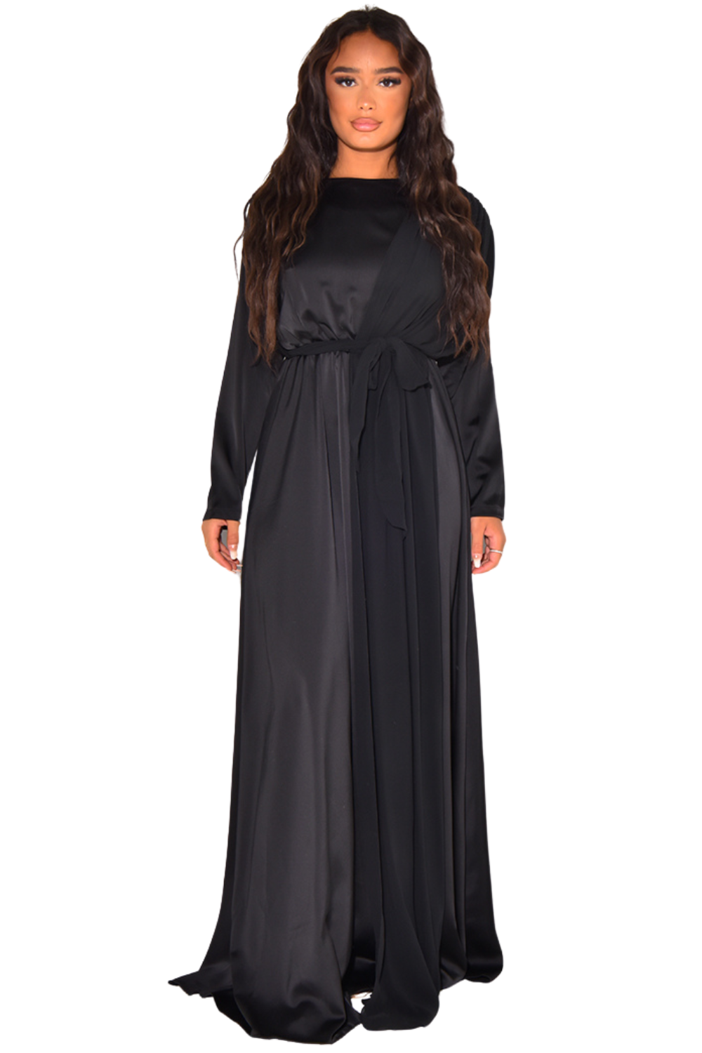 Emilia Dress – damesjurk in zwart, beige of turquoise, maat S tot L – foto 17