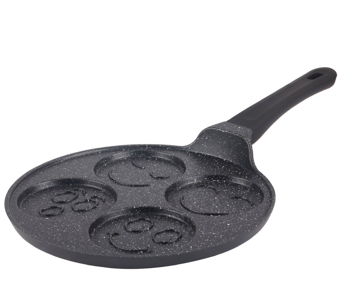 Pannenkoekenpan met 4 emoji-vormen – crêpe- en eierpan, 27 cm, ook inductie – foto 2