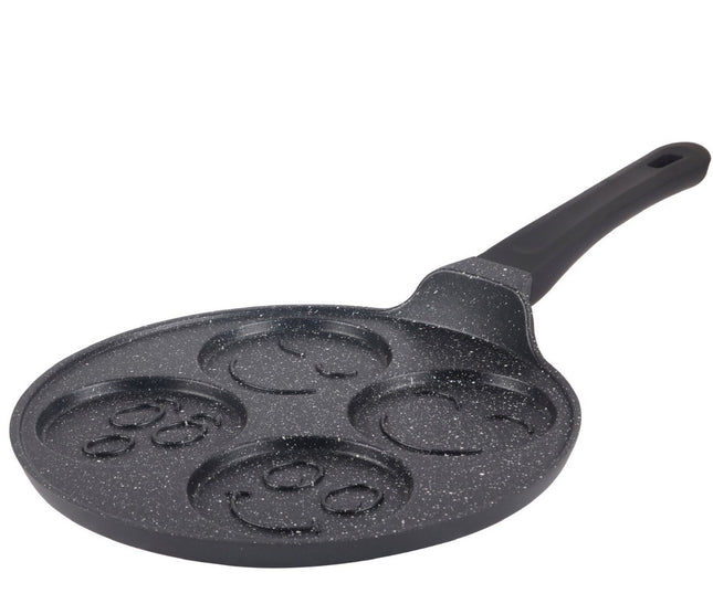 Pannenkoekenpan met 4 emoji-vormen – crêpe- en eierpan, 27 cm, ook inductie – foto 2