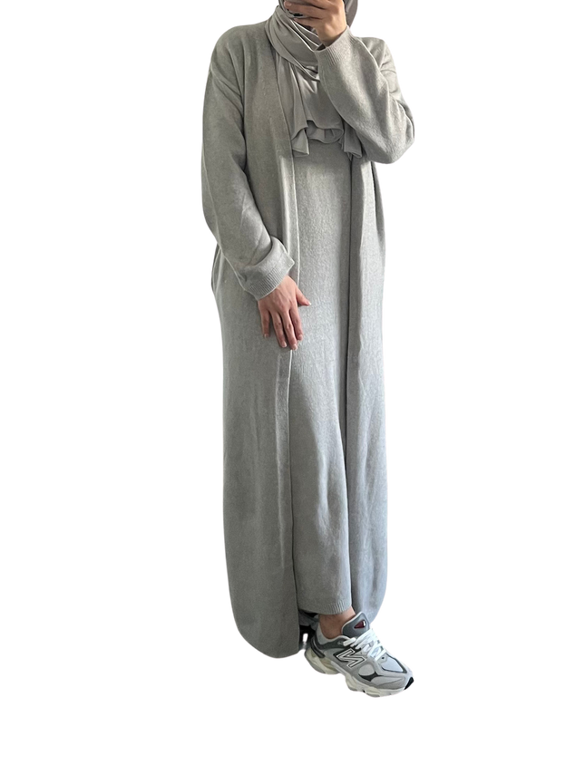 Mina twinset – modest set met vest en jurk zonder mouwen, 3 kleuren – foto 13