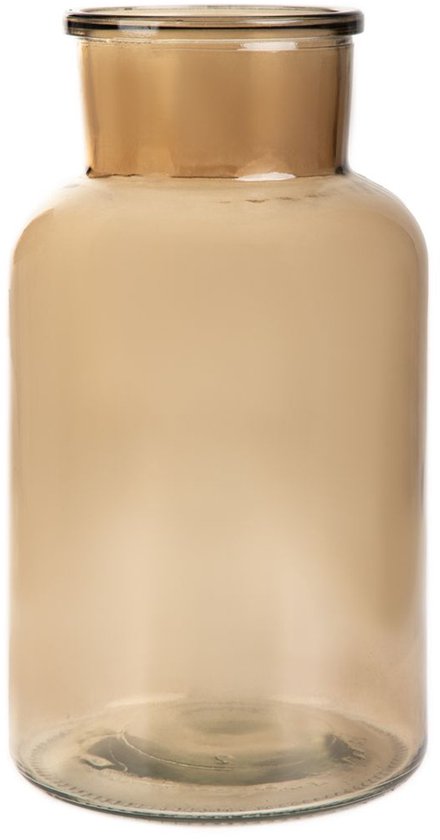 Homla Tenno bloemenvaas beige – glazen vaas, Ø 14,5 x 25,5 cm