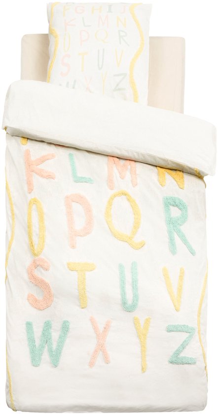 Atmosphera Kids dekbedovertrek alfabet – 140 x 200 cm met kussensloop