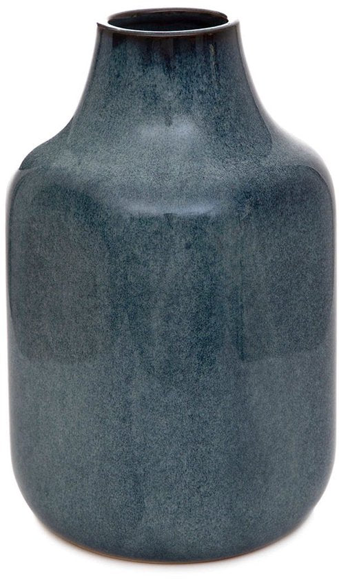Homla - Vase - Flower Vase - Ceramic Vase - Decorative Designer Vase - Modern Flower Vase for Dried Flowers and Fresh Flowers - 14 x 14 x 22 cm - Blue