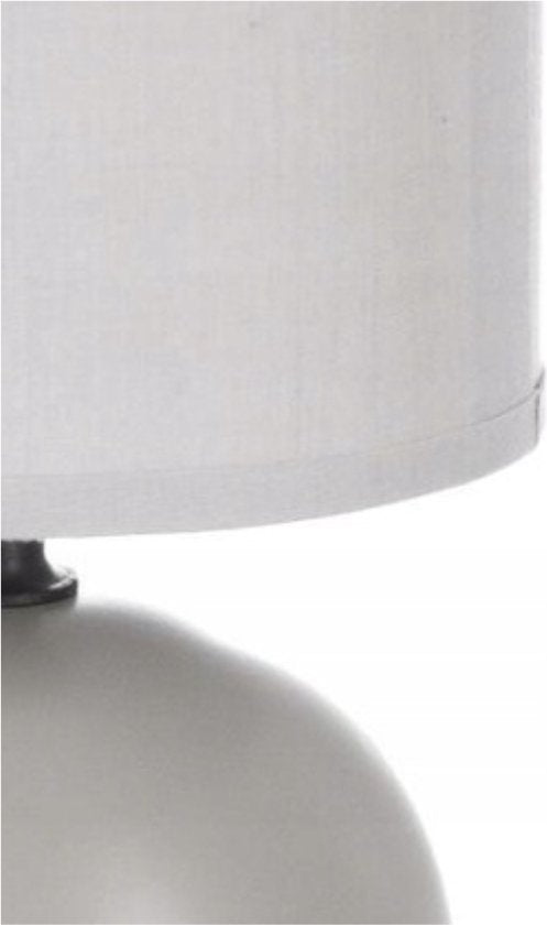 Atmosphera tafellamp Timeo grijs – keramische voet, 25 x 13 cm – foto 2