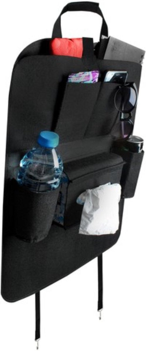 Xtrobb autostoel organizer van vilt – 7 zakken, zwart, 54 x 40 cm