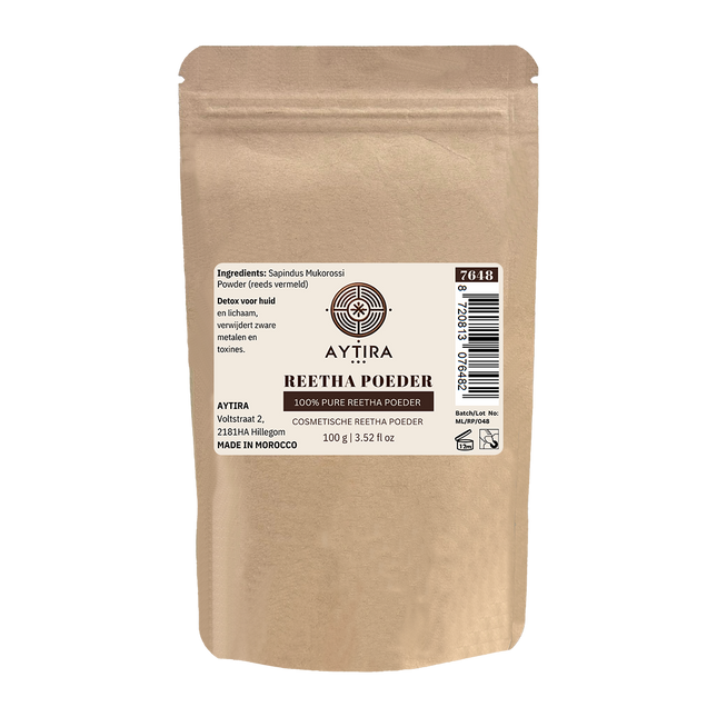 Aytira reetha poeder – 100% puur zeepnotenpoeder voor huid en lichaam, 100 g