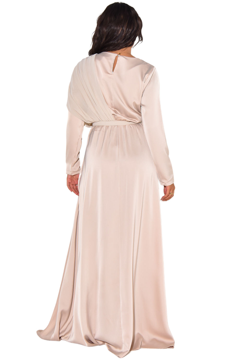 Emilia Dress – damesjurk in zwart, beige of turquoise, maat S tot L – foto 4