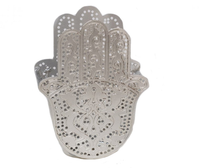 Fatima tea light holder double silver