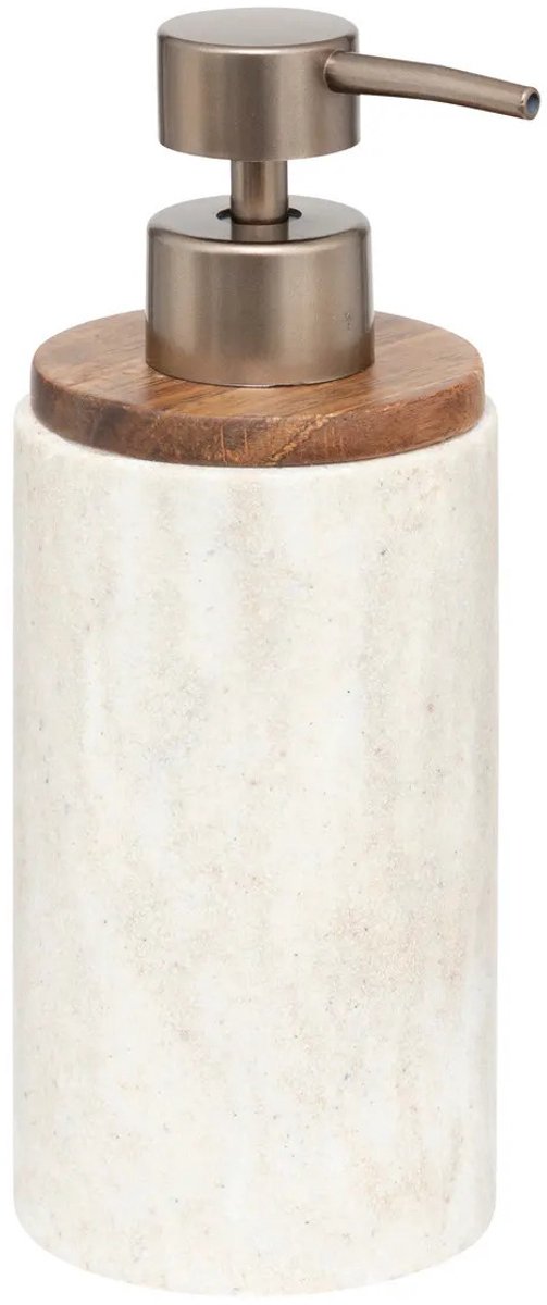 5Five Como Marble zeepdispenser – wit marmerlook, 300 ml, 7 x 19 cm