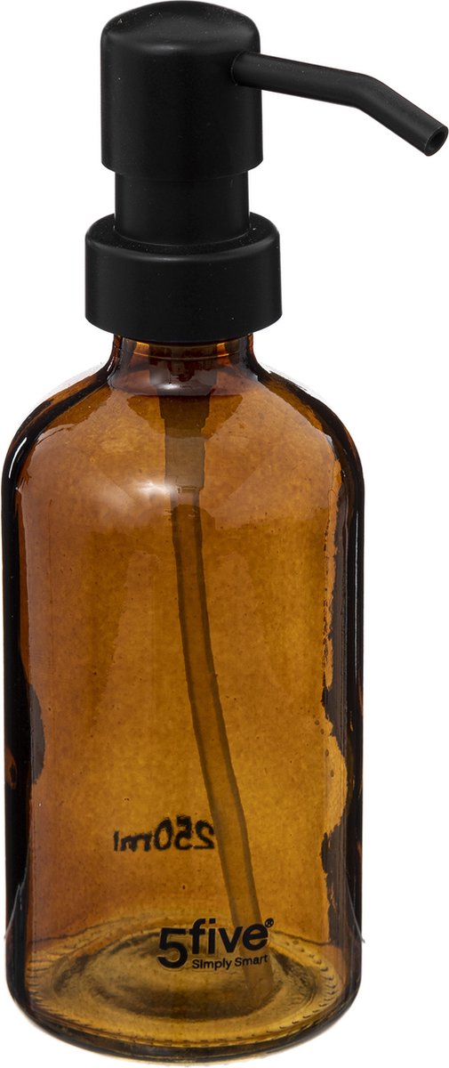 5Five zeeppompje van bruin glas – navulbare dispenser 250 ml