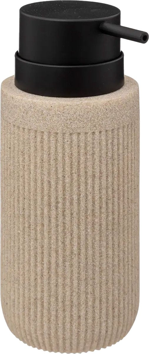 5Five zeeppompje Onyx – beige zeepdispenser van polystone, 350 ml