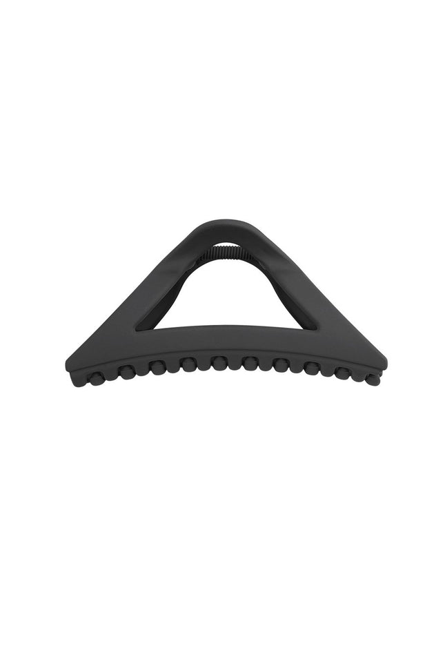 Driehoekige haarclip zwart – plastic haarklem van 11,5 cm