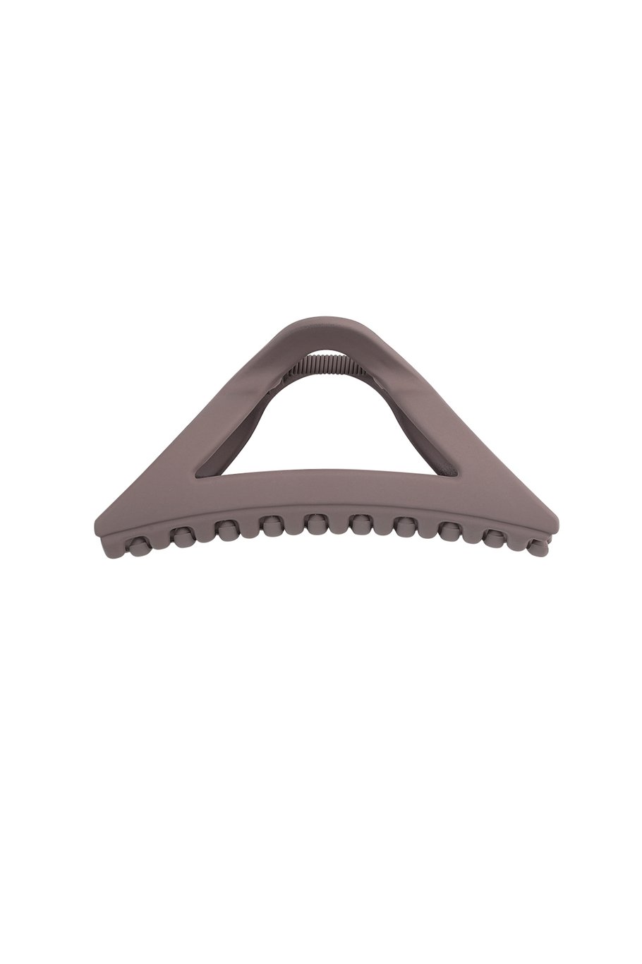 Driehoekige haarclip bruin – plastic haarklem van 11,5 cm