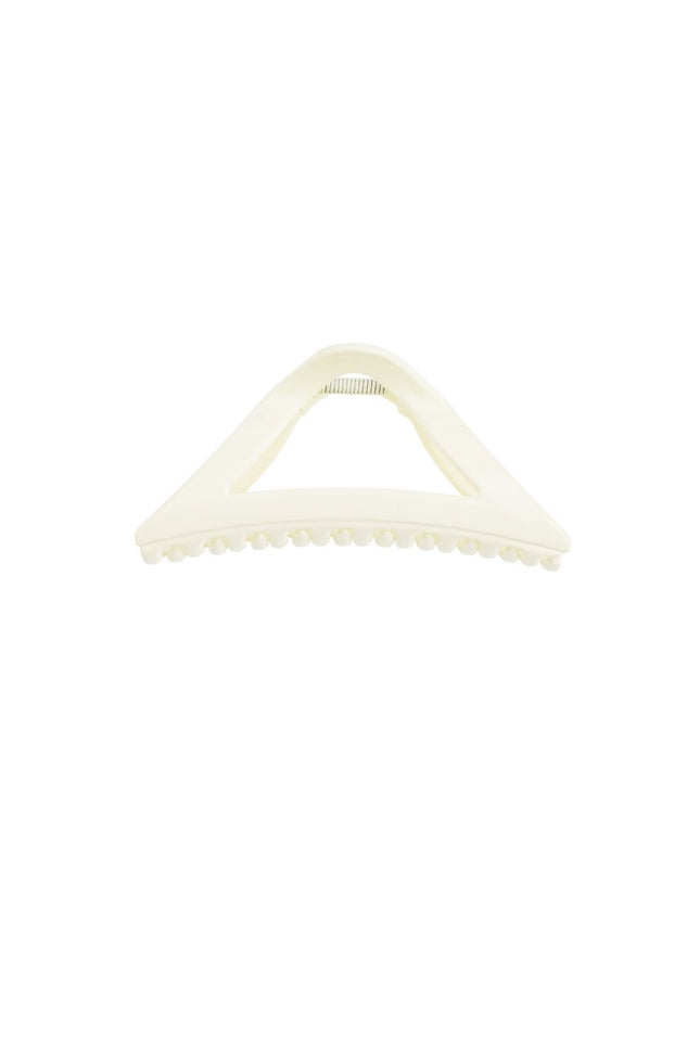 Off-white haarclip in driehoeksvorm – zomers design, plastic, 11,5 cm