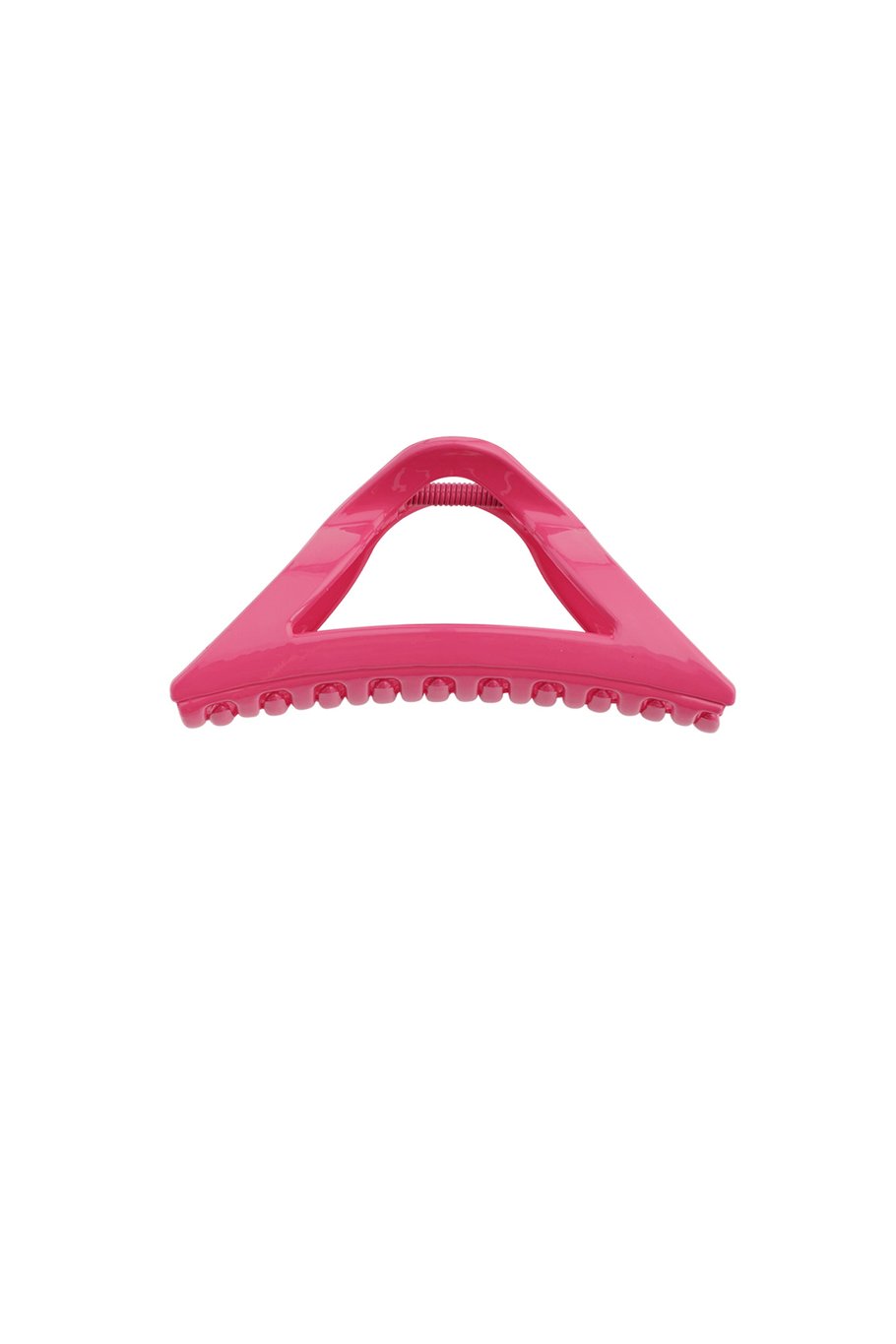 Driehoek haarclip fuchsia roze – zomers design, plastic, 11,5 cm