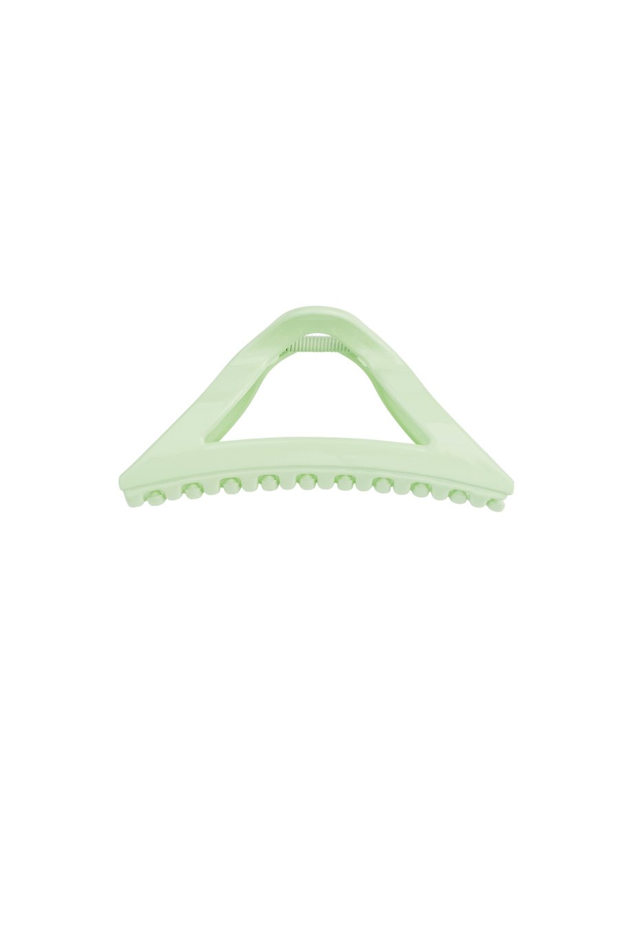 Driehoekige haarclip lichtgroen – zomers design van plastic, 11,5 cm