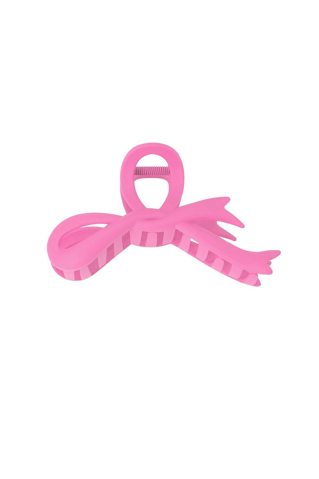 On Fleek haarclip fuchsia – felroze haarklem van plastic, 11 cm
