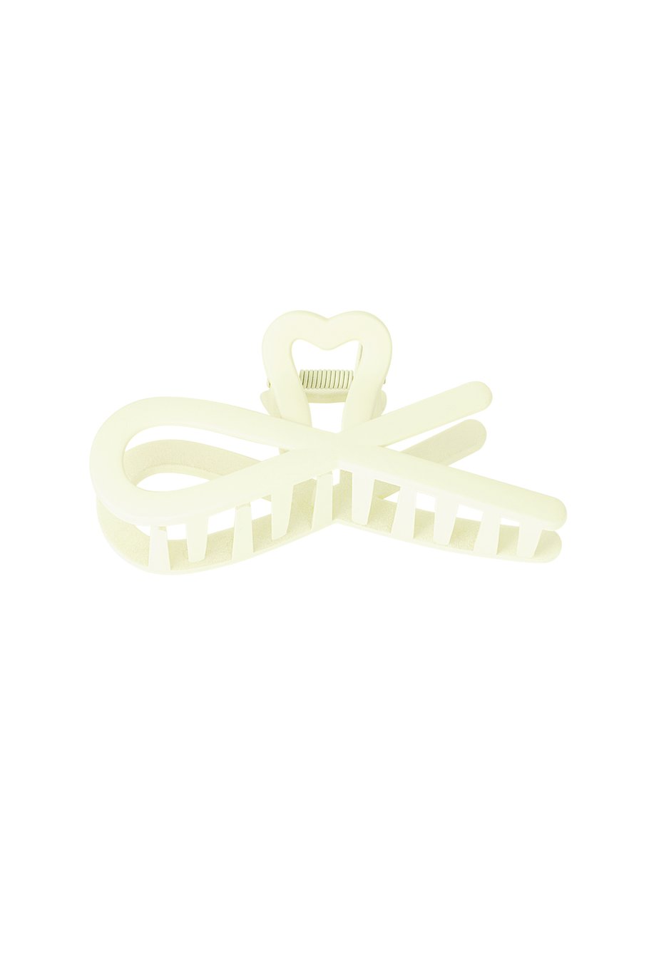 Haarclip met krullende golven – off white haarspeld van plastic, 11 cm